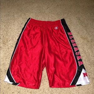 Authentic Champion Nebraska Shorts. Size: S